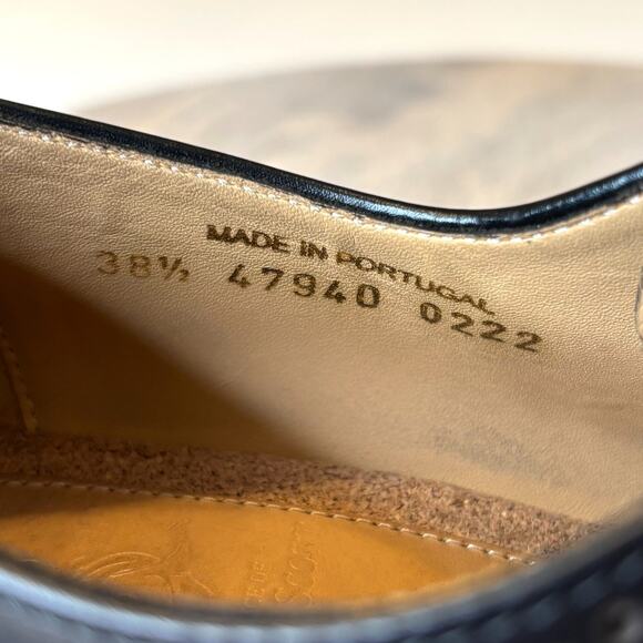 The Office of Angela Scott Miz Stewart Black Leather Oxford Shoes EU 38.5 US 8.5 - Picture 12 of 16